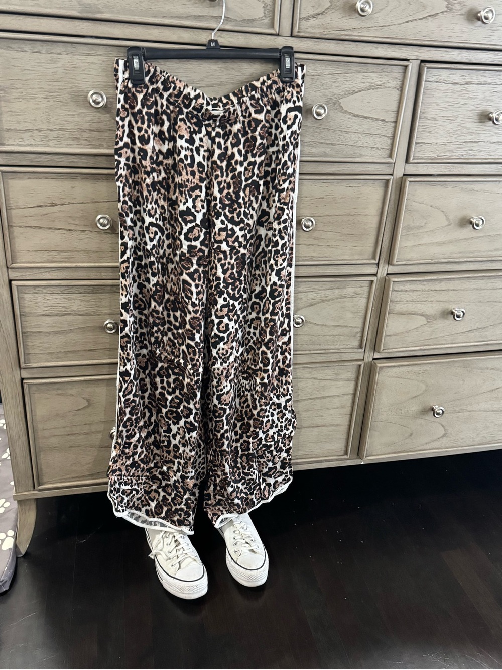aerie Leopard Print Maxi Skirt in Brown and Black